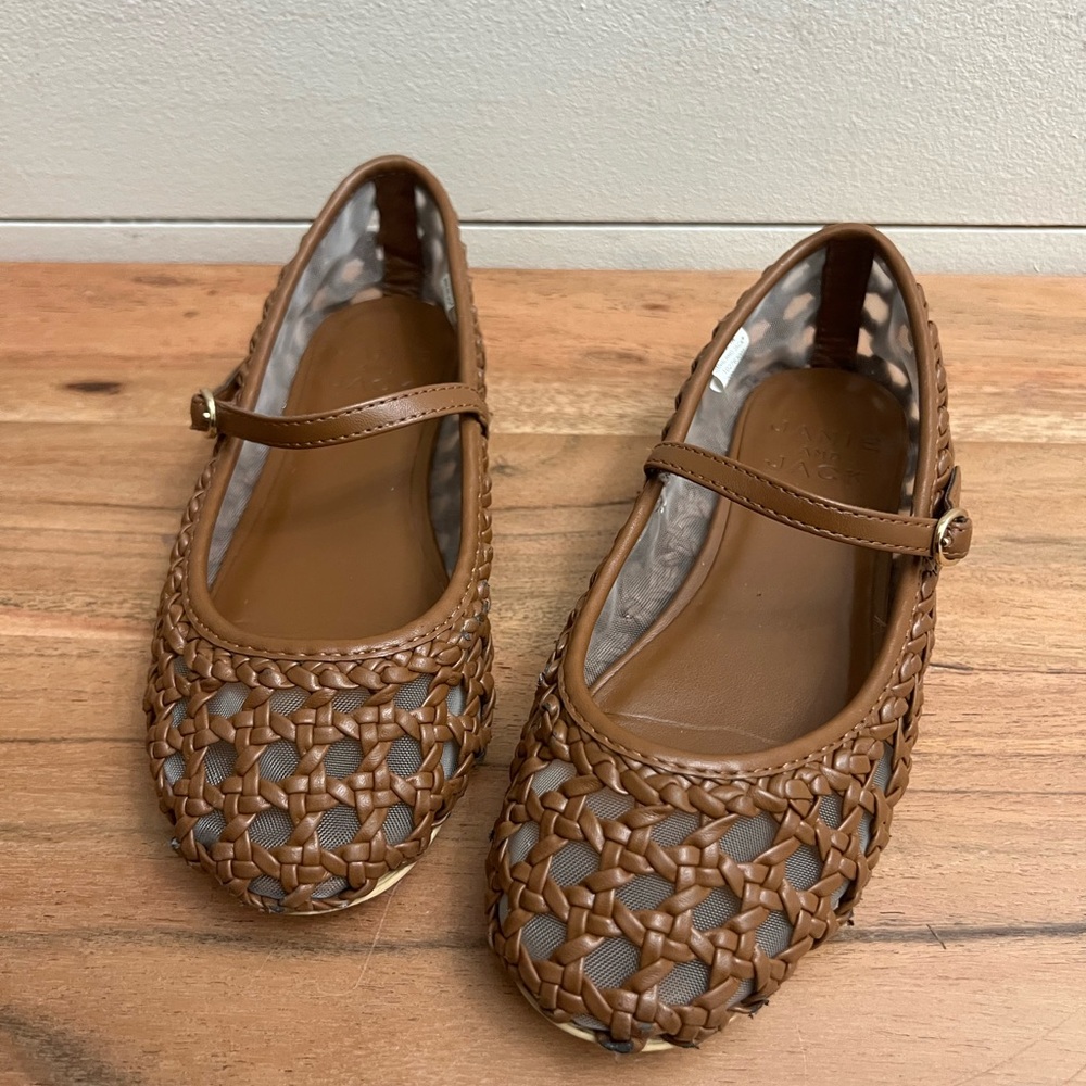Janie and Jack Brown Woven Dress Shoes
